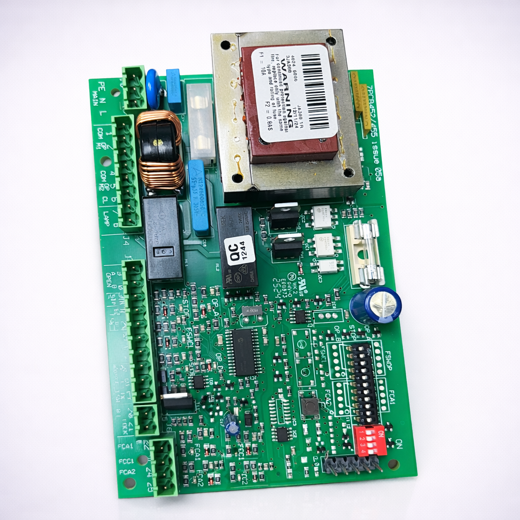 GENIUS JA388 / TARJETA DE CONTROL / TARJETA LÓGICA / 115 V / PARA MOTOR BAT 300 O EQUIPO 110 V BATIENTE / PLACA DE CONTROL PARA AUTOMATISMOS, COMPATIBLE CON OPERADORES GENIUS Y FAAC.