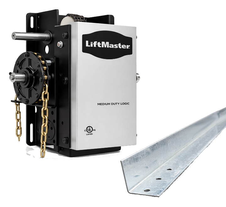 KIT / LIFTMASTER BMT 5011-E / 1/2 HP / 115VCA 60HZ / MOTOR INDUSTRIAL, TARJETA DE CONTROL, EQUIPO, BOTONERA, ENGRANE, CADENA, 2 RIELES TIPO L 12 PIES LARGO, FOTOCELDAS.