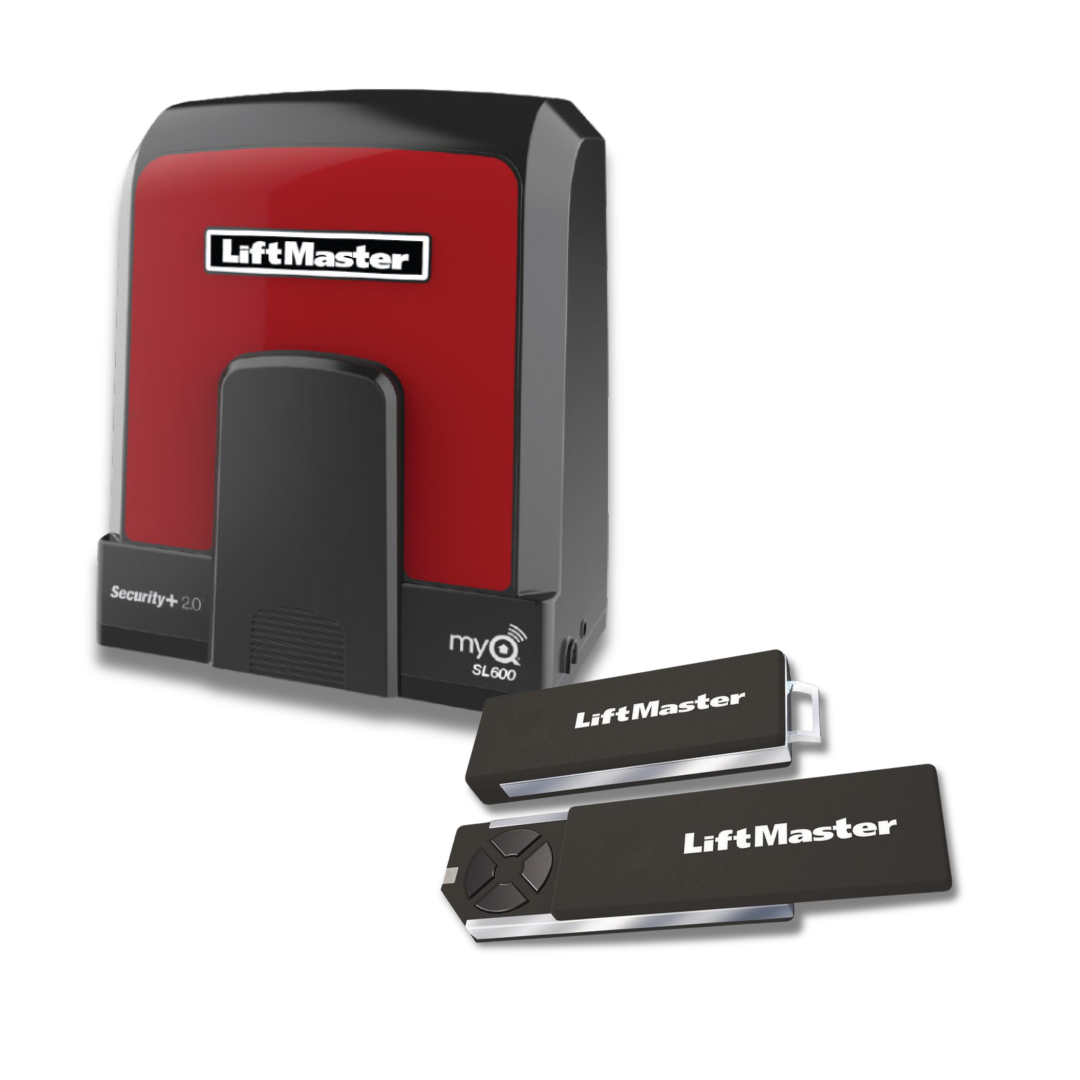 KIT OPERADOR LIFTMASTER SL600 MYQ / CAPACIDAD EMPUJE 600 KG / ALIMENTACION 110V / FUNCIONAMIENTO MOTOR 24V / TECNOLOGÍA MYQ / INCLUYE 2 CONTROLES