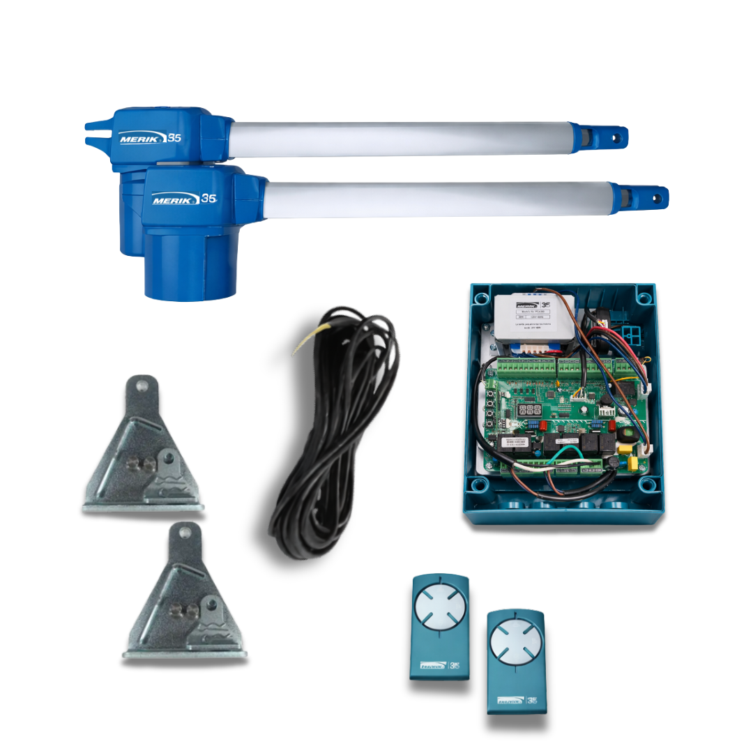 KIT MERIK PISTONES AT 300 / PARA 2 HOJAS / 300 KG POR HOJA / USO RESIDENCIAL / 120 VCA